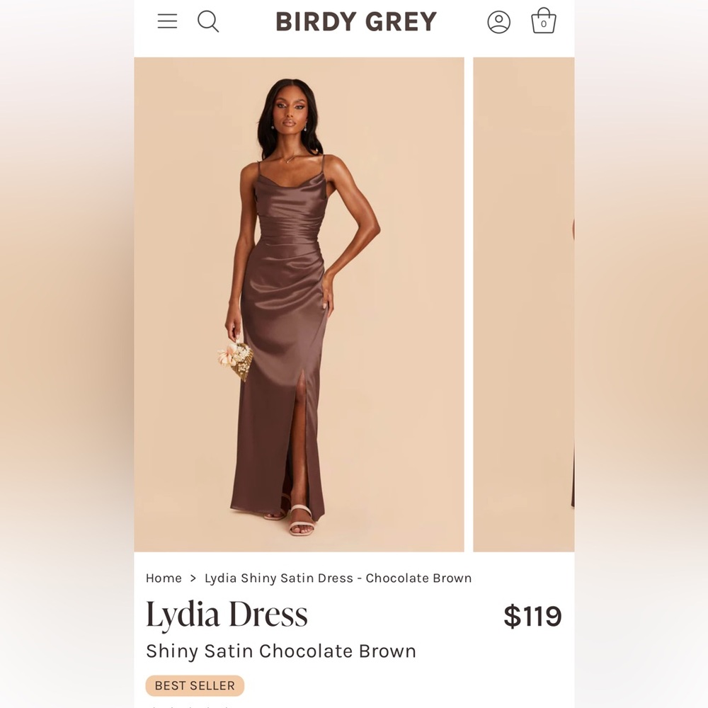 BIRDY GREY Chocolate Brown Bridesmaid Dress